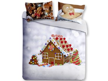 3D italské povlečení 100% bavlna Canella pomeranč & hřebíček