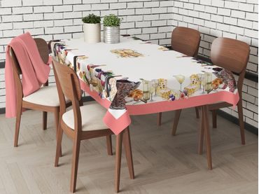 Bavlněný ubrus s 3D tiskem Herbs