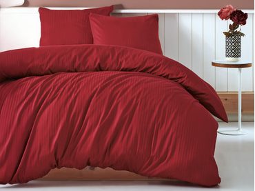 Cottonbox povlečení bavlněný satén Stripe red