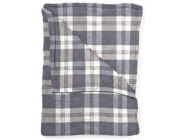 Pléd Mistral Home Flannel printed Navy check modrá 150x200 cm
