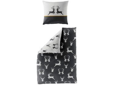 Bierbaum povlečení flanelové 6699 Stripe Olive 140x200/70x90 cm