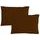 Povlak na polštář italské výroby 100% bavlna - 2 ks tm.hnědá
