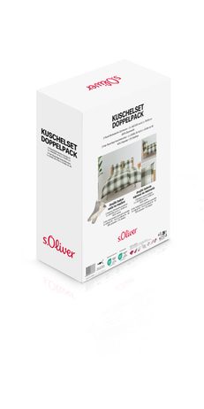 s.Oliver povlečení flanelové 6128 - partnerský set 2x140x200/70x90 cm + ponožky