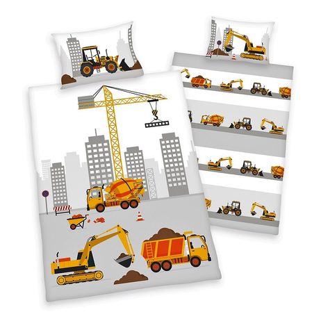 Povlečení pro miminka Stavba 100x135/40x60cm