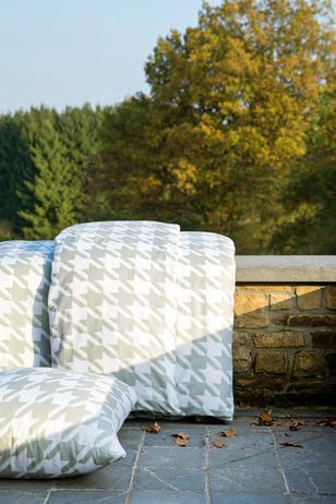 Mistral Home povlečení bavlněný satén Pied de Poule šedá