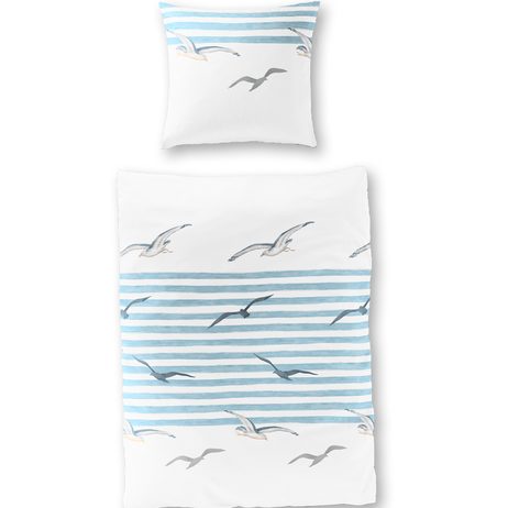 Bierbaum krepové povlečení 3833 Seagull 140x200/70x90 cm