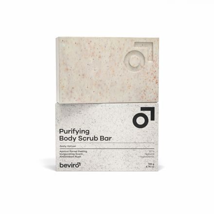 Beviro Purifying Body Scrub Bar Zesty Vetiver