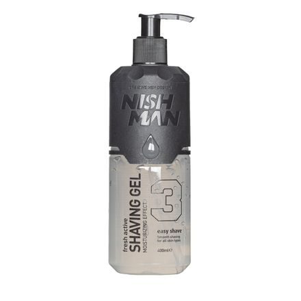Áttetsző borotválkozási gél Nish Man - Easy Shave (400 ml)