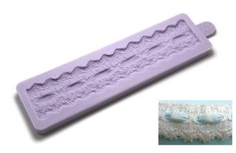 Silikonová formička Elizabeth Vintage - krajka s mašlí