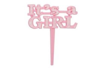 Zapichovátka do cupcaku, 8 ks - Baby shower It´s a girl - Holka