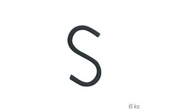 Háček hliník 6 ks