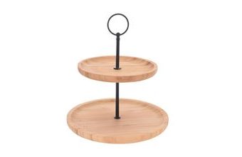 Stojan 2 patra bambus/kov