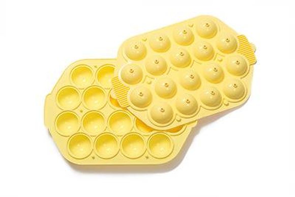 Silikonová forma na 18x cake pops žlutá