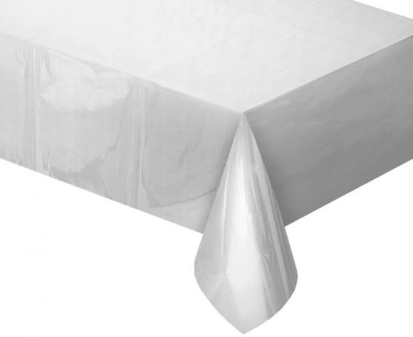 Ubrus foliový metalický stříbrný - Silvestr - 137 x 183 cm