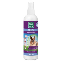 Menforsan spray antiparasitario contra pulgas y garrapatas para perros con margosa, 250 ml