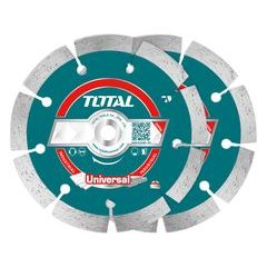 Total Kotouč diamantový řezný segmentový, suché i mokré řezání, 2ks, TAC21111532