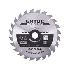 EXTOL PREMIUM kotouč pilový s SK plátky, O 250x3,0x30mm, 24T, 8803240