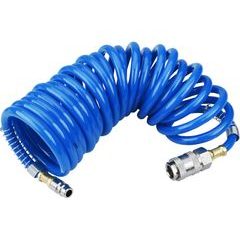 EXTOL PREMIUM hadice vzduchová spirálová PU s mosaznými rychlospojkami, 1/4", vnitřní ⌀6mm, L 5m, 8865131