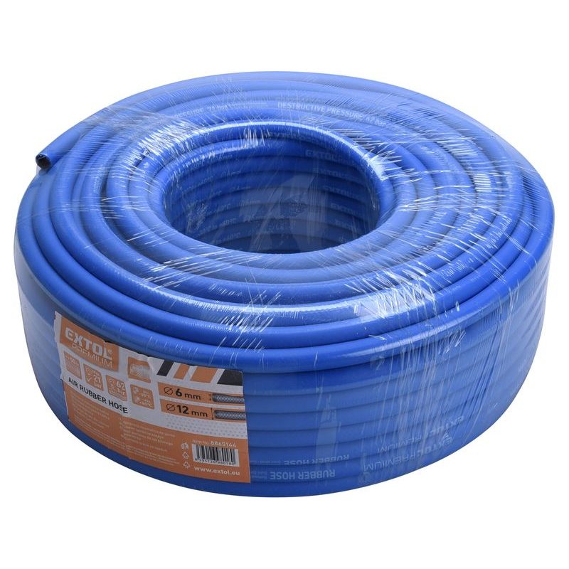EXTOL PREMIUM HADICE VZDUCHOVÁ, GUMA, 1/4" (6/12MM), 50M, 8865144 - TLAKOVÉ HADICE - PNEU NÁŘADÍ