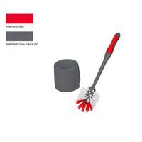 TORO WC SOUPRAVA ŠTĚTKA S MISKOU, ČERVENÁ/ŠEDÁ 32X7,5M_hamashop