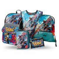 BAAGL SET 5 Zippy Skatepark: aktovka, penál, sáček, zástěra, peněženka