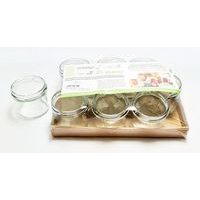 sklen.zavař. 125ml- 8ks-hladká, d6x6,0cm-TO66