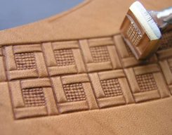 Quadratic Border, leather stamp