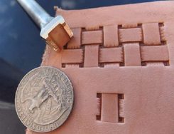 PLAITS, leather stamp