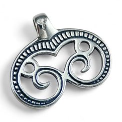 SLAVIC RING with MOLDAVITE, silver