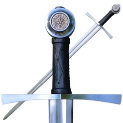 RONIR, medieval sword with a rose FULL TANG
