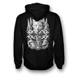 WOLF WARRIOR, Slavic Hoodie zipper