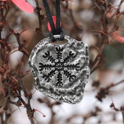 Ægishjálmur - Helm of Awe, magical amulet, Iceland, zinc pendant