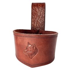 WOLF leather horn holder