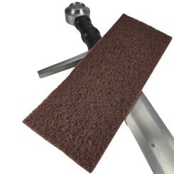 Abrasive fabric for removing rust from sword blades and armour P120