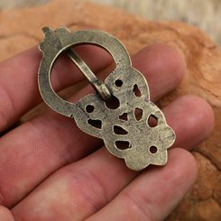 VIKING BELT BUCKLE, Fröjel, Sweden Zinc ant. brass