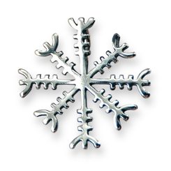 Aegishjalmur - Helm of Awe, Icelandic Magical Rune, pendant, silver