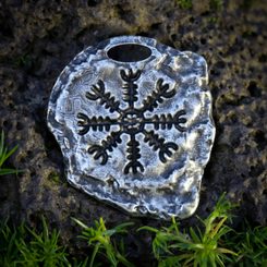 FREY, Viking God, pendant, gold plated