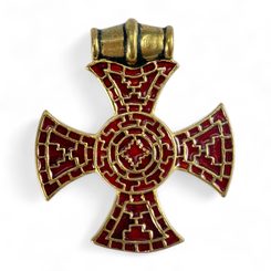 ANGLO-Saxon Cross, Ixworth, England - pendant, gold