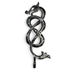 VIKING DRAGON, forged hook / key hook - left