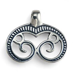 GREAT MORAVIA LUNULA, silver pendant