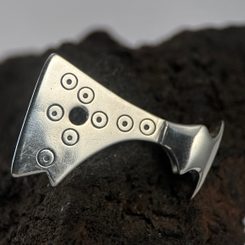 AXE OF PERUN, silver Slavic talisman, Ag 925