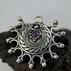 AXE OF PERUN, silver Slavic talisman, Ag 925