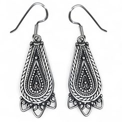 LADA, silver Slavic earrings, Ag 925