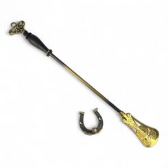 Castle shoe spoon, horse and horseshoe motif