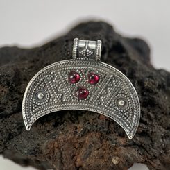 SLAVIC RING with MOLDAVITE, silver