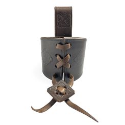 DRINKING HORN HOLDER - Celtica, brown