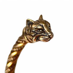 CAITLIN, Celtic Cat, bracelet, bronze