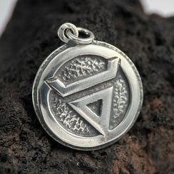 AXE OF PERUN, silver Slavic talisman, Ag 925