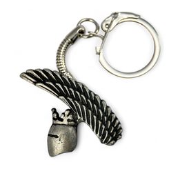 Přemysl Otakar II, knight, helmet key ring zinc antique silver