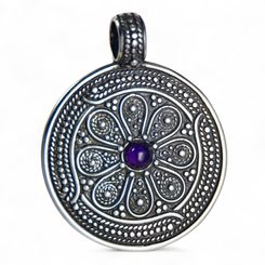 VESNA, Slavic silver jewelry, Moravia Magna, amethyst